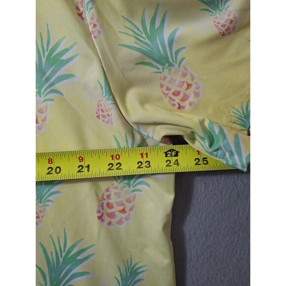 Sunday Swagger Shirt Adult XL Yellow Pineapple Polo Performance Golf Preppy Mens - Picture 8 of 8
